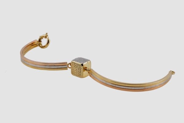 18k Tri-Color Gold Bracelet - Image 3