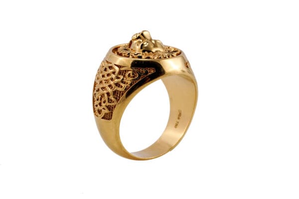 18k Yellow-Gold Designer-Inspired Ring S8-8.5 - Image 3