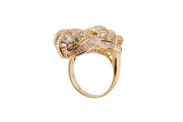 18k Yellow-Gold Baguette Diamond Ring S6.75