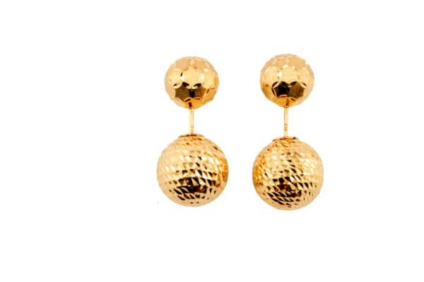 18k Yellow -Gold Floating Stud Earrings - Image 3