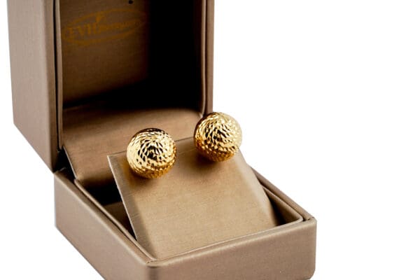 18k Yellow -Gold Floating Stud Earrings - Image 4