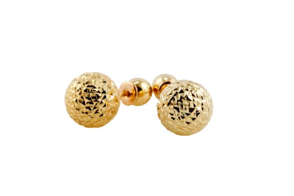 18k Yellow -Gold Floating Stud Earrings - Image 5