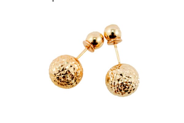 18k Yellow -Gold Floating Stud Earrings - Image 6