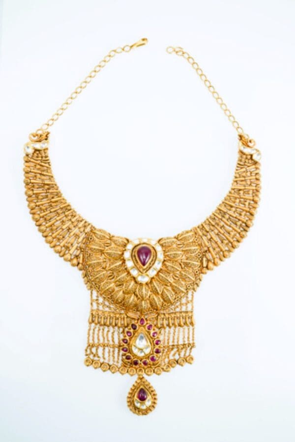 22k Ethnix  Design Gold Necklace 16-20" L - Image 4