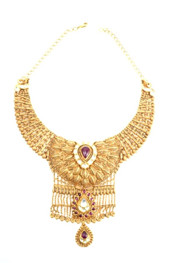22k Ethnix  Design Gold Necklace 16-20" L - Image 5