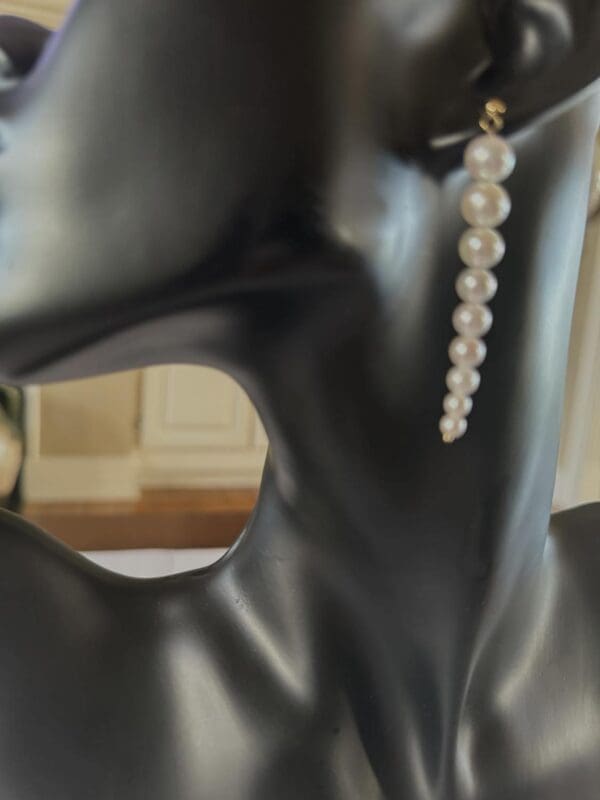 18k Gold Akoya Pearls Earrings - Image 4