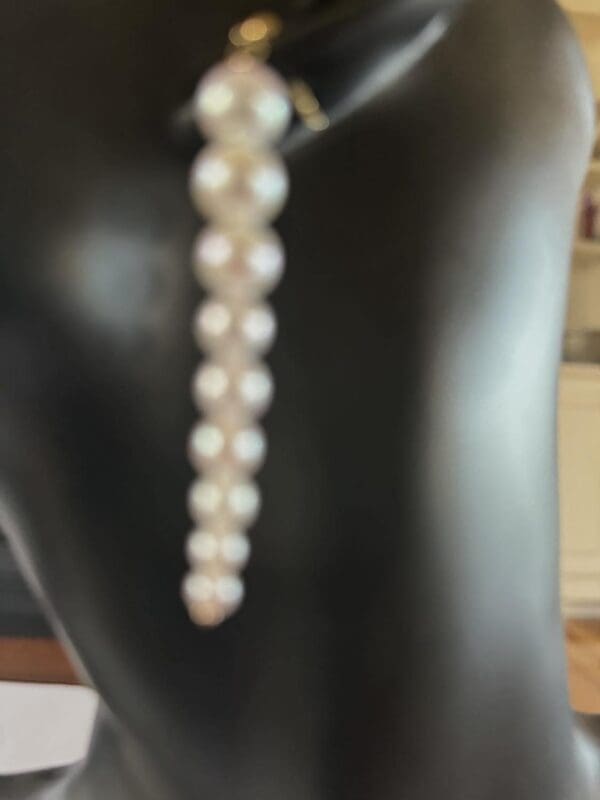 18k Gold Akoya Pearls Earrings - Image 6