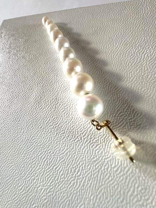 18k Gold Akoya Pearls Earrings - Image 7
