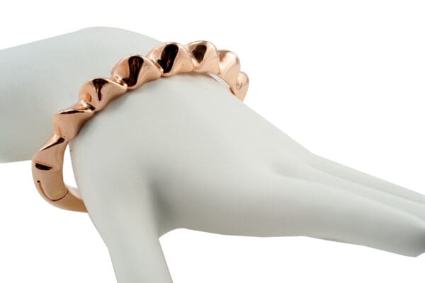 18K Rose-Gold Bangle w/Spikes - Image 5