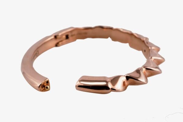 18K Rose-Gold Bangle w/Spikes - Image 6