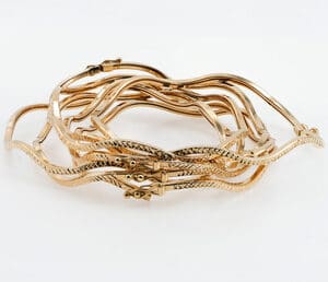 18k Yellow-Gold  7-day Squiggly Bracelets