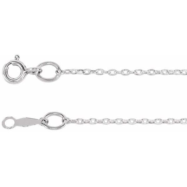 Sterling Silver 1.1 mm Cable 16" Chain
