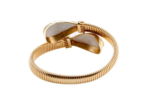 18k Yellow-Gold Designer-Inspired Serpenti Bangle - Image 4