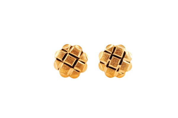 18k Yellow-Gold Circle Earrings - Image 2