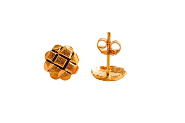 18k Yellow-Gold Circle Earrings - Image 3