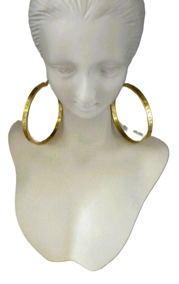 18k Yellow-Gold Love Earrings - Image 8