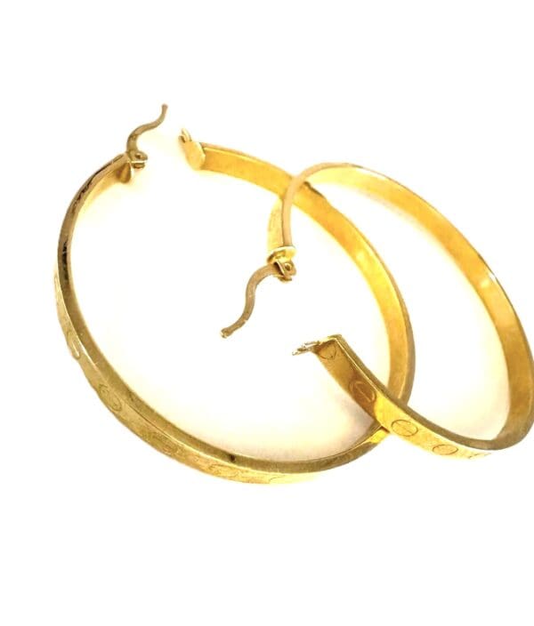 18k Yellow-Gold Love Earrings - Image 9