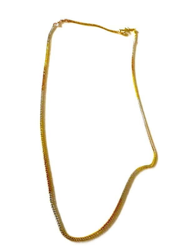 18k Tri-Color Gold Small Chain - Image 2
