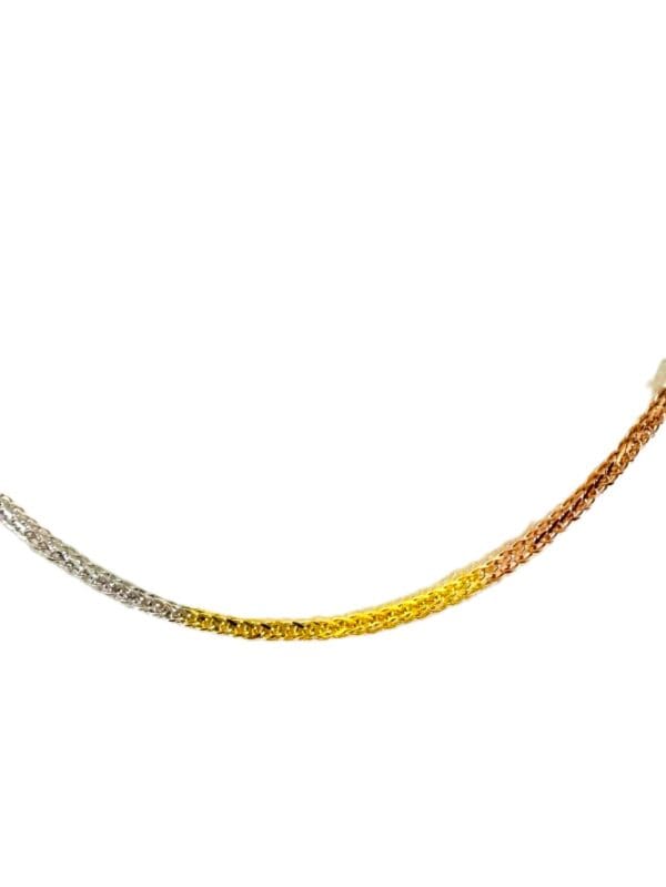 18k Tri-Color Gold Small Chain - Image 4