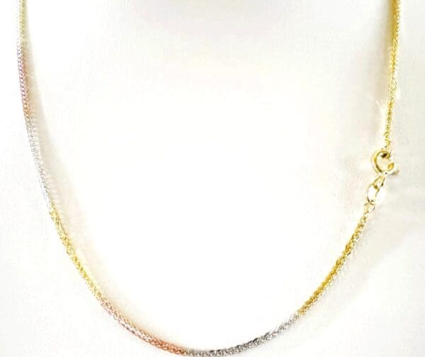 18k Tri-Color Gold Small Chain - Image 8