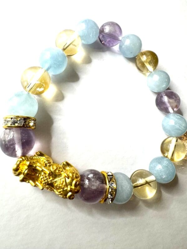 24k Yellow-Gold & Beads Bracelet - Image 6