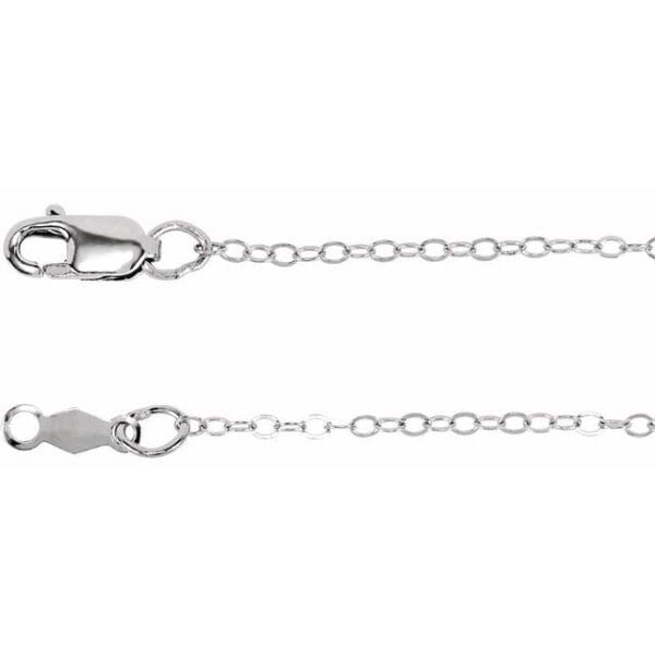 14K Yellow 1.3 mm Flat Cable 18" Chain