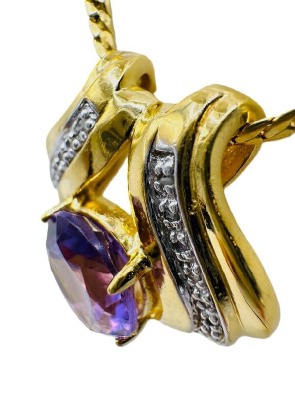 Diamond Amethyst Necklace - Image 5