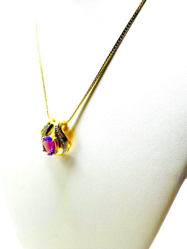 Diamond Amethyst Necklace - Image 6