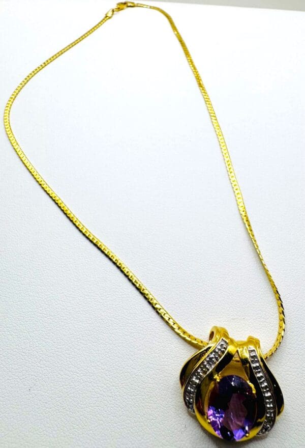 Diamond Amethyst Necklace - Image 7