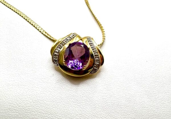 Diamond Amethyst Necklace - Image 8