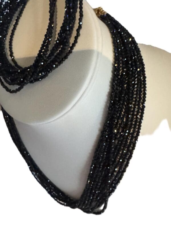 Black Spinel Necklace & Bracelet Set - Image 2