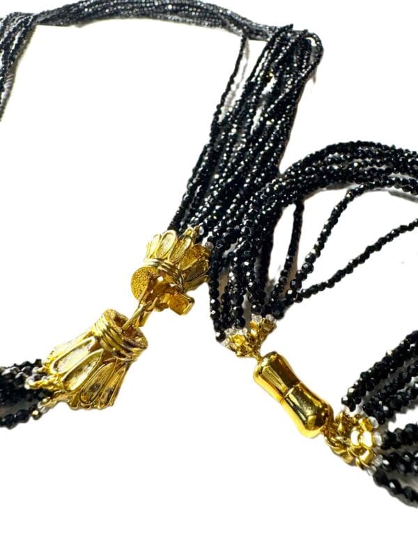 Black Spinel Necklace & Bracelet Set - Image 8