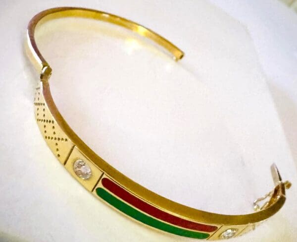 18k Yellow-Gold 5.08mm Bangle Bracelet - Image 7