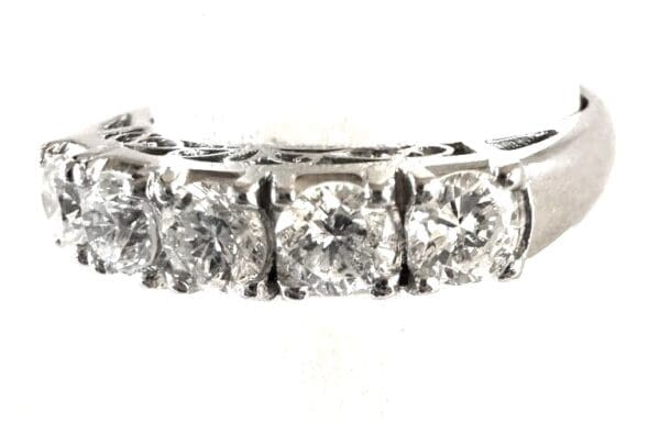 Pt900 Natural Diamond Pointer Ring - Image 2