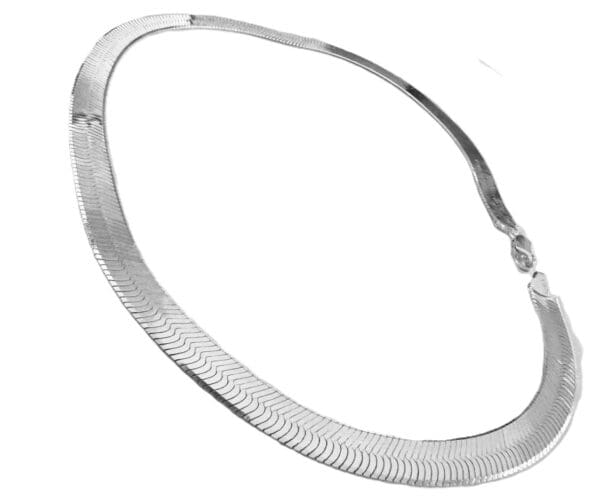 925 Sterling Silver Herringbone 10mm Necklace - Image 11