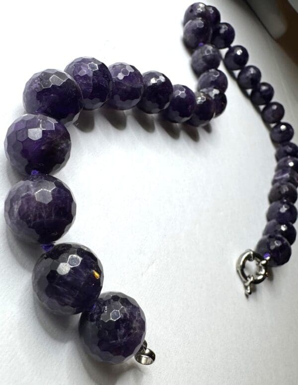 Natural Amethyst Necklace Bracelet Set - Image 9