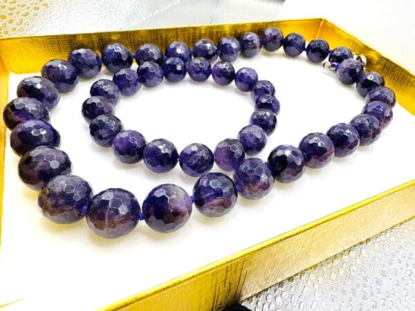 Natural Amethyst Necklace Bracelet Set - Image 14