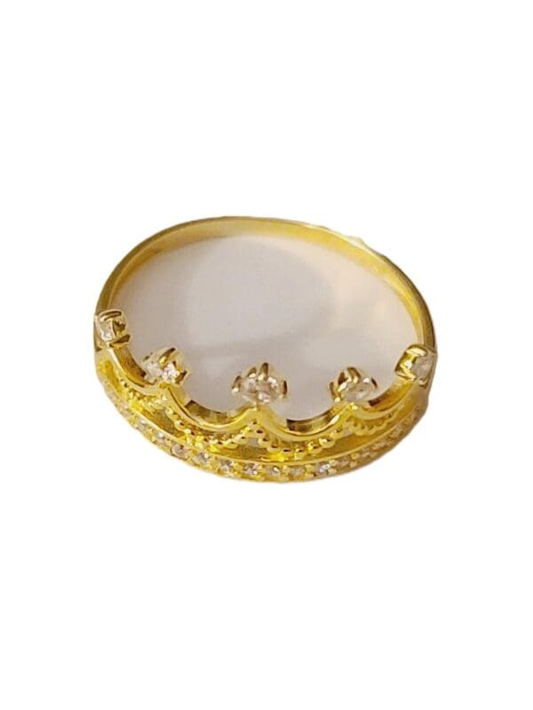 18k Yellow-Gold Royal Crown Ring - Image 10