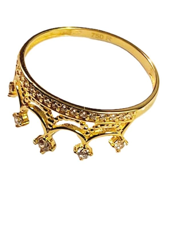 18k Yellow-Gold Royal Crown Ring - Image 12
