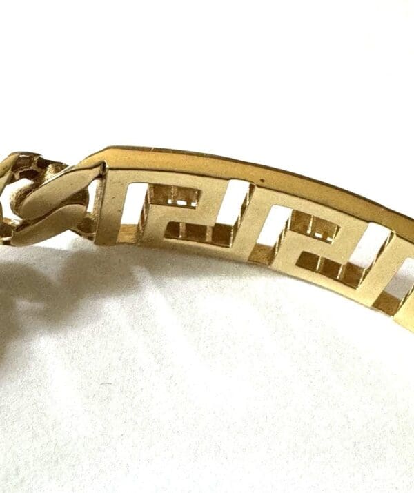 18k Designer-Inspired Greek Key Bangle S7 - Image 9