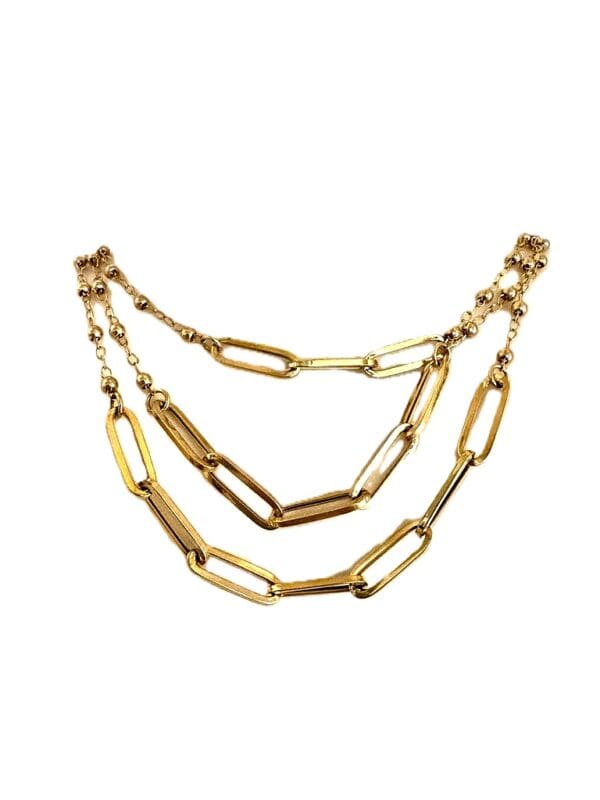 18k Yellow-Gold Tri-Chain Necklace - Image 12