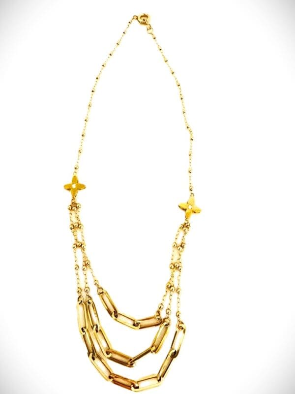 18k Yellow-Gold Tri-Chain Necklace - Image 13