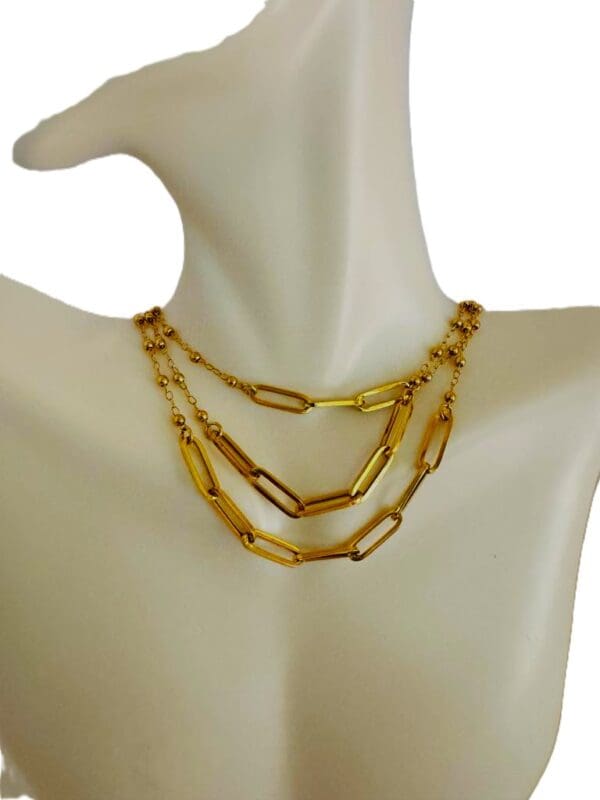 18k Yellow-Gold Tri-Chain Necklace - Image 11