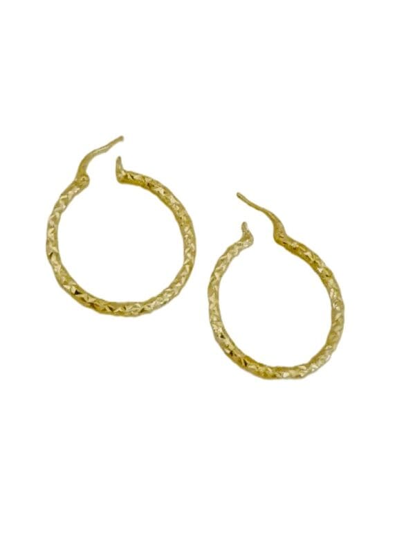 18k Yellow- Gold Hoop Earrings - Image 4