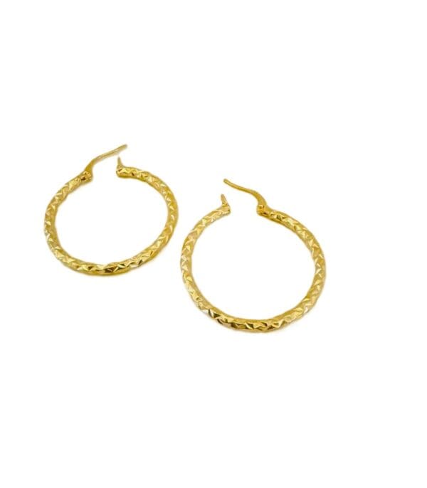 18k Yellow- Gold Hoop Earrings - Image 5