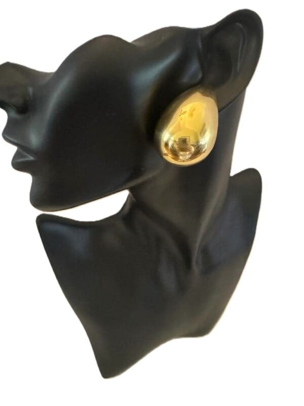 18k Yellow-Gold Huge Teardrop Earrings - Image 5