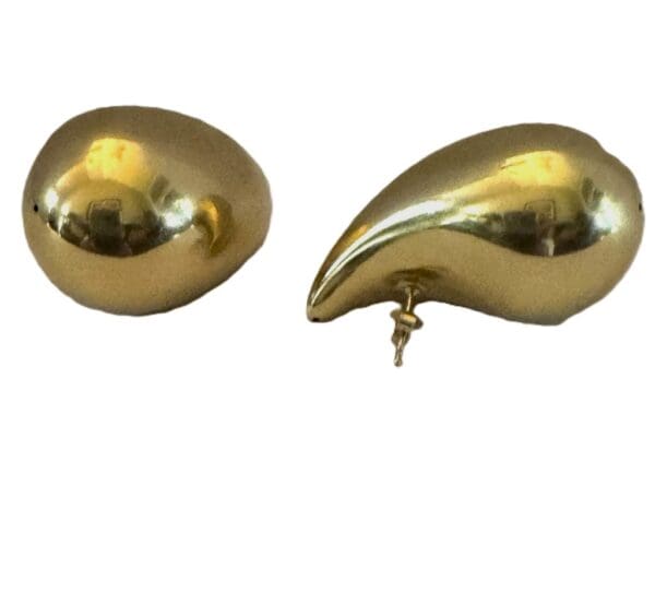 18k Yellow-Gold Huge Teardrop Earrings - Image 7