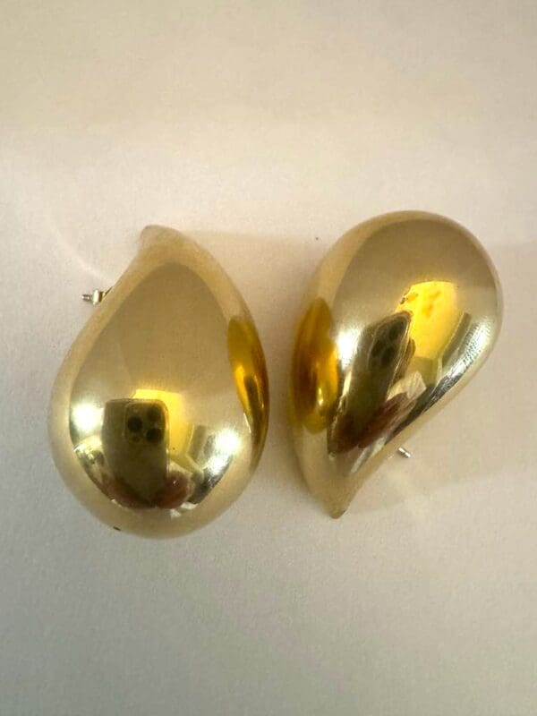 18k Yellow-Gold Huge Teardrop Earrings - Image 10