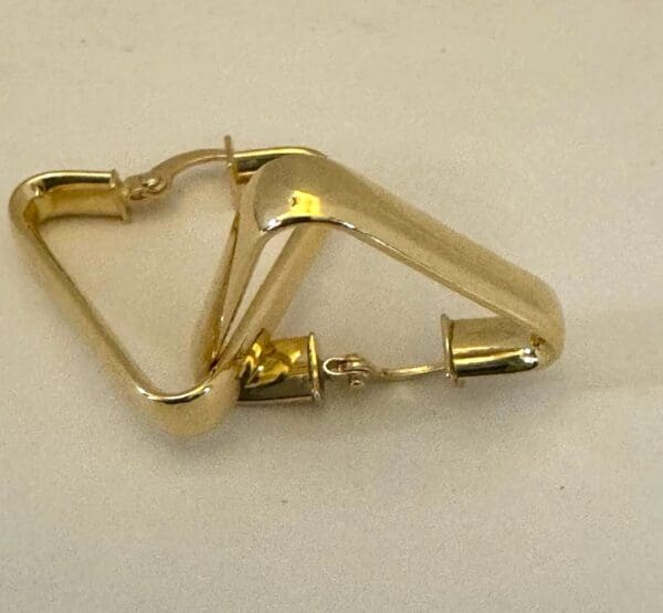 18k Yellow-Gold Geometric Earrings - Image 9