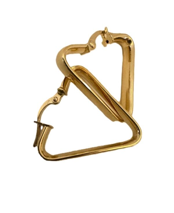 18k Yellow-Gold Geometric Earrings - Image 3